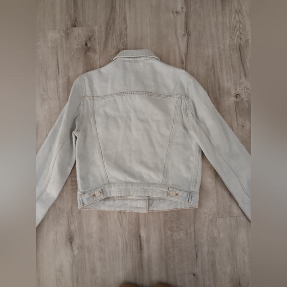 French Connection Macee Denim Jacket Light Blue 100% Cotton Size Small Button Up - Picture 6 of 11